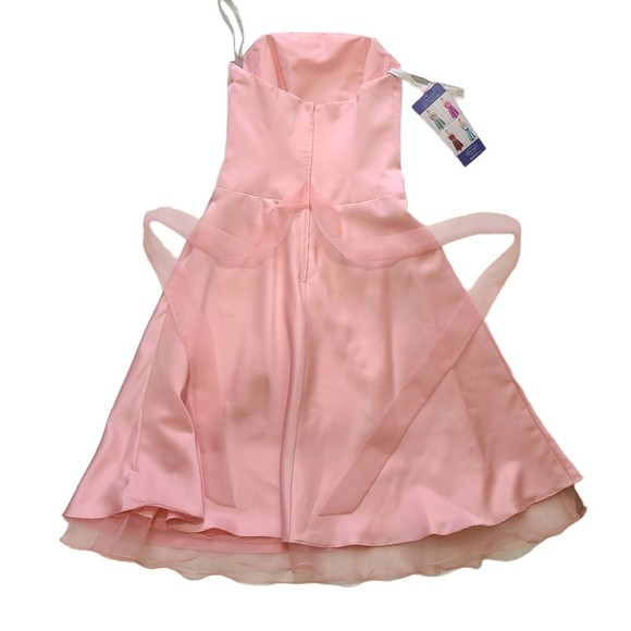 Alfred Angelo Dress Women's Size 4 Pink Strapless Knee Length Party Barbiecore - Picture 5 of 12